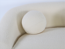 3 SEATER 'PARIS' CREAM BOUCLÉ FABRIC 226x114x79h