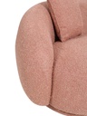 CURVED 3 SEATER 'ROMA' TERRACOTTA BOUCLÉ FABRIC 240x126x75h