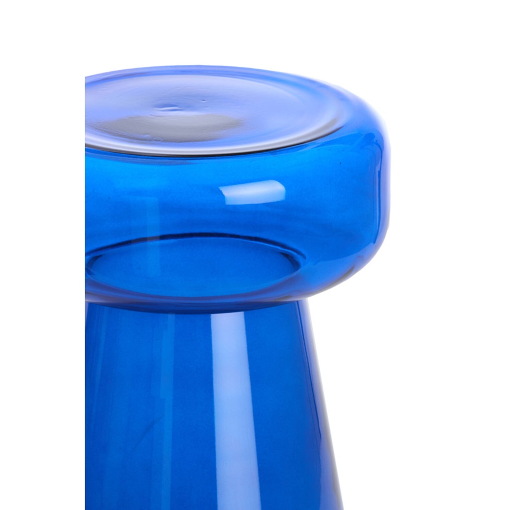 Side table Ø28x50 cm JAKOLA glass cobalt blue 