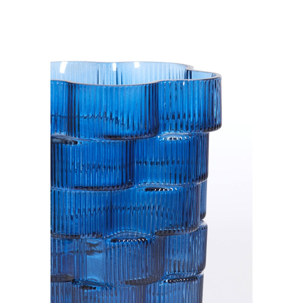 Vase Ø17,5x30 cm DOURO glass blue 