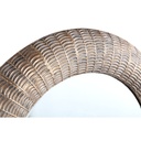 Arenza Gold iron mirror with stripes round 78.0 x 8.0 x 78.0 cm