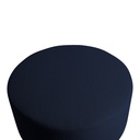 Evie Teddy Black Blue round pouf