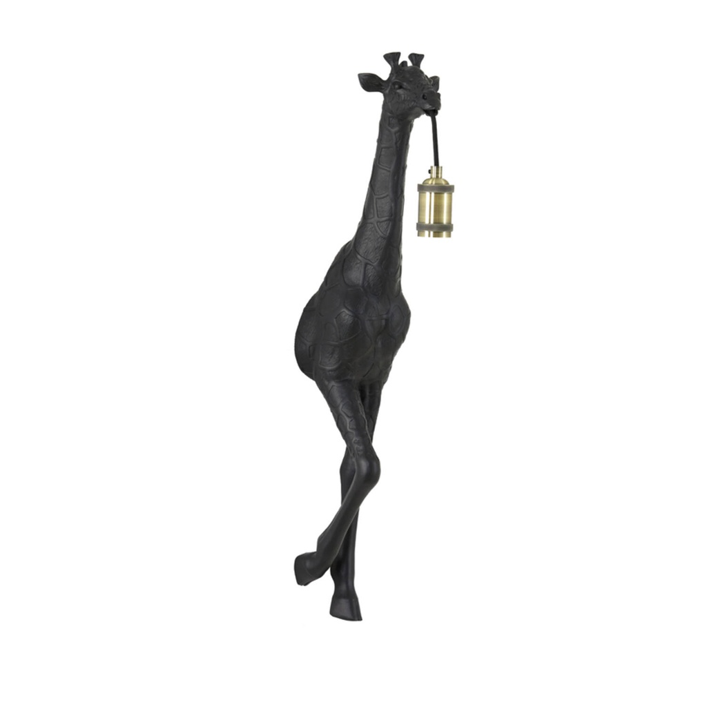 Light&living Wandlamp 64,5x30x191 Cm GIRAFFE Mat Zwart