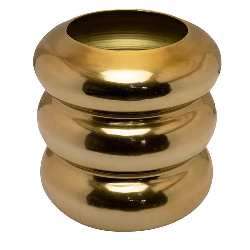 Vase bubbles ALU/BRONZE 30x30x30