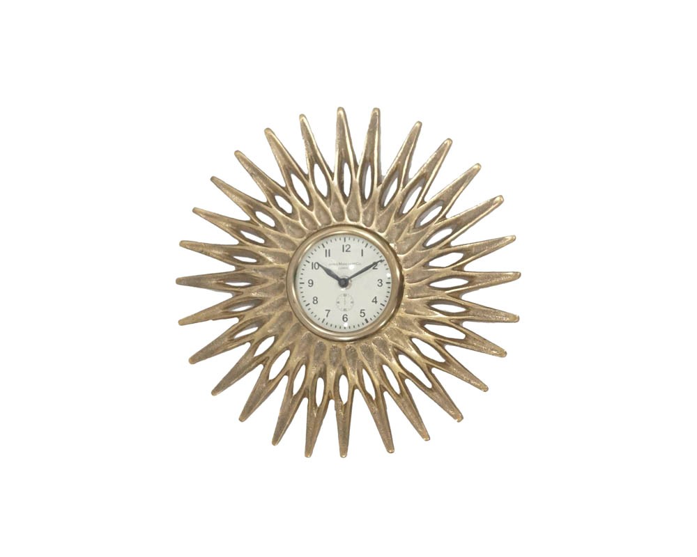 [200-20-035-BRASS] Wall clock sun ANT.BR  33x1x33