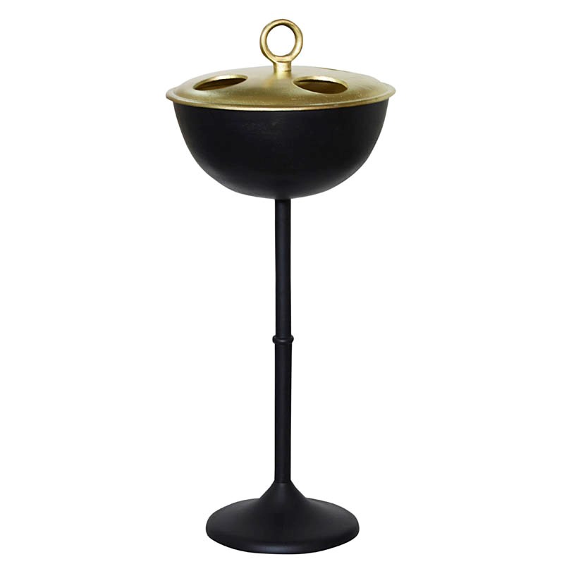 Wine cooler stand ALU RAW/M.BLACK 40x40x92
