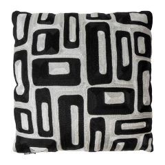 [310-21-259] Cushion graphic black/white CO 50x50