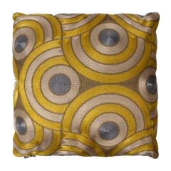 [310-21-276] Cushion graphic gold//grey CO 50x50