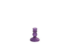 [6052986] Candle holder Ø8x10 cm KURENA glass dark purple