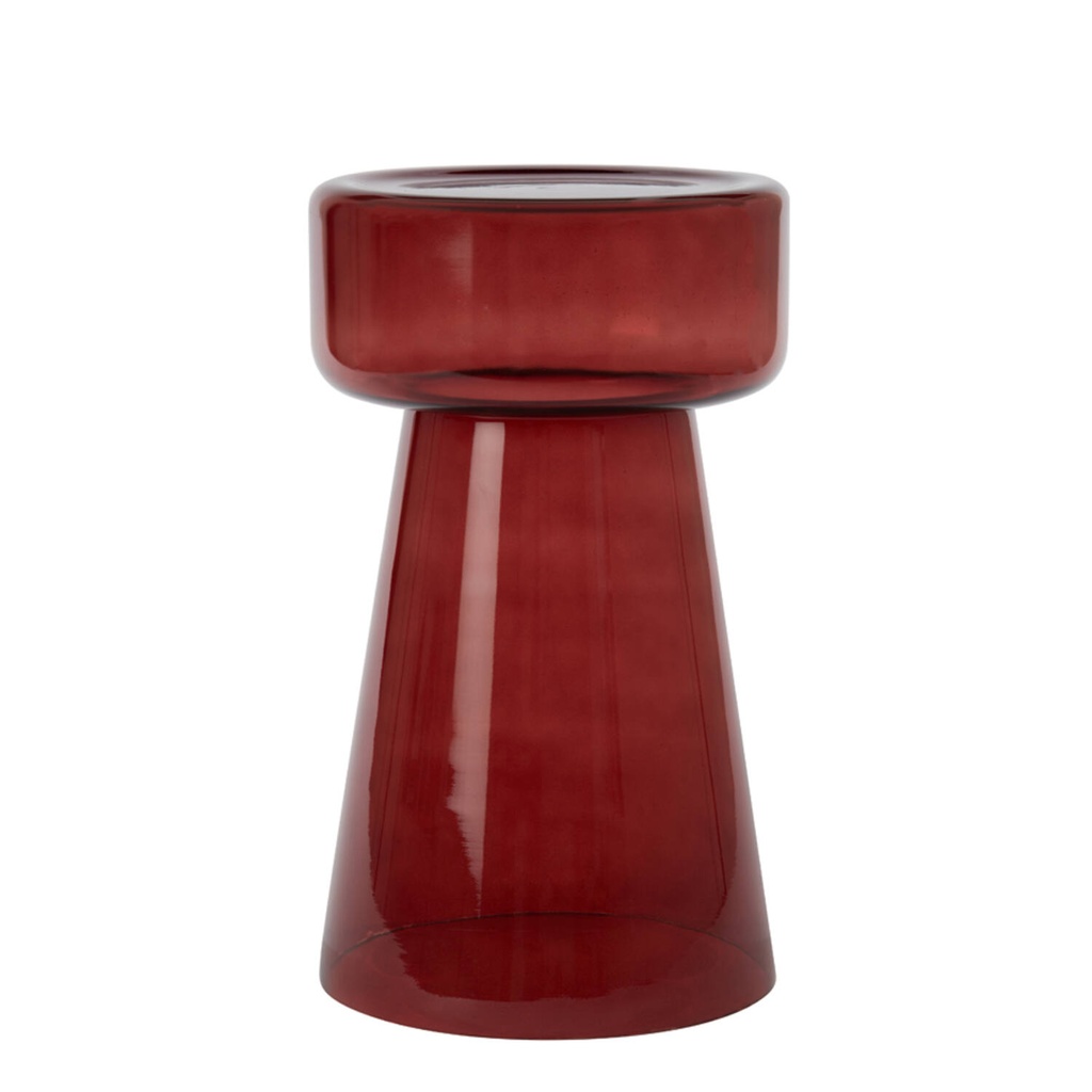 Side table Ø30x50 cm DAKWA glass burgundy