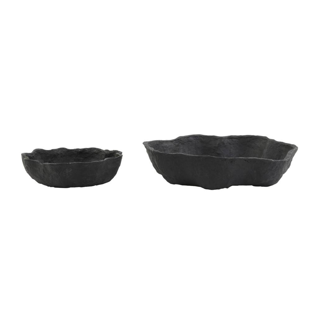 Dish S/2 Ø30x9+Ø50x9 cm BABUR black

