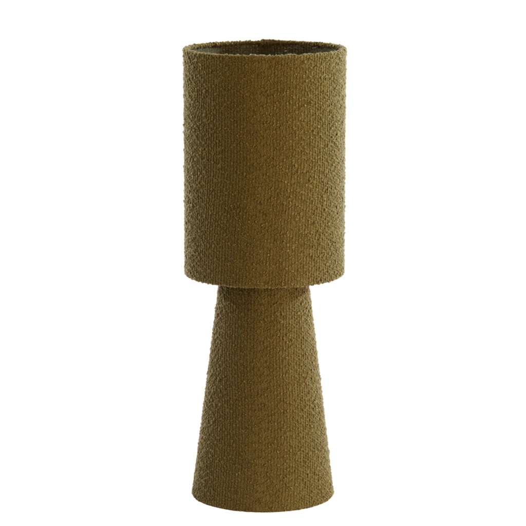 Table lamp Ø20x58 cm MICKY bouclé olive green