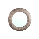 Arenza Gold iron mirror with stripes round 78.0 x 8.0 x 78.0 cm