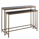 Thari Gold alu side table with glass top SV2 107.0 x 26.0 x 79.0 cm