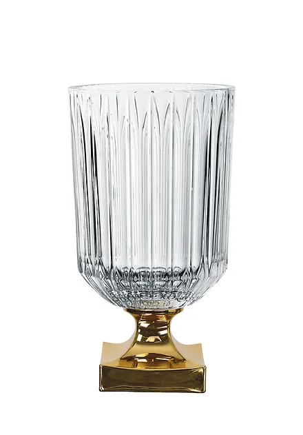 [104160] Nachtmann - Minerva Vase - Gold Footed, 32cm, 12.4in (Single Pack)