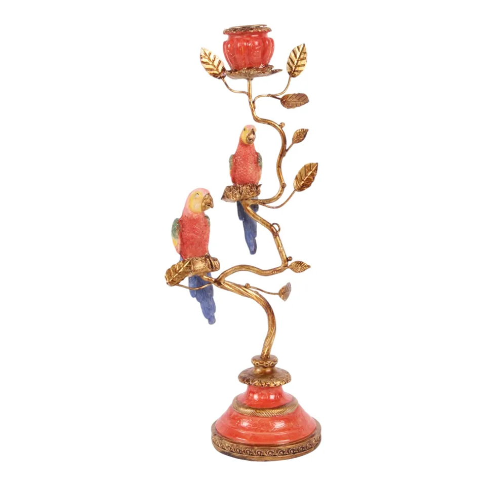 Candle holder bird resin 32x8.5x8.5cm