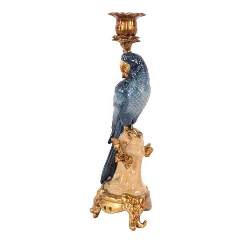Candle holder parrot resin 32x10x10 cm