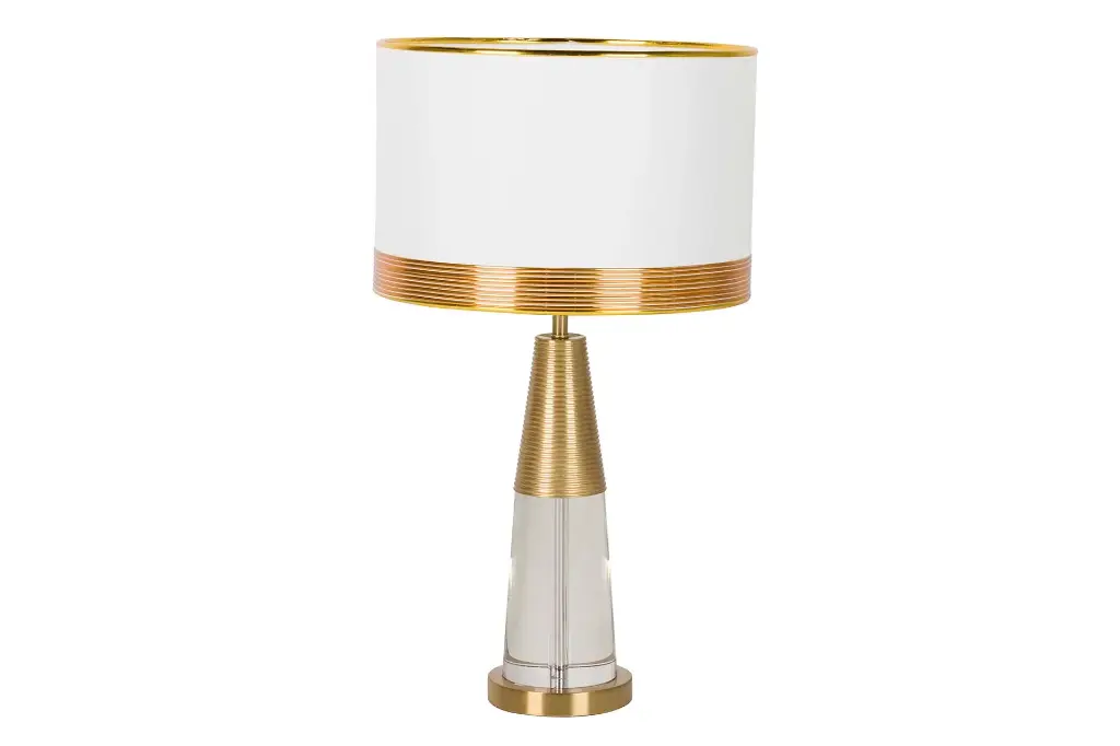 METAL GLASS TABLE LAMP 38x38x68 CM