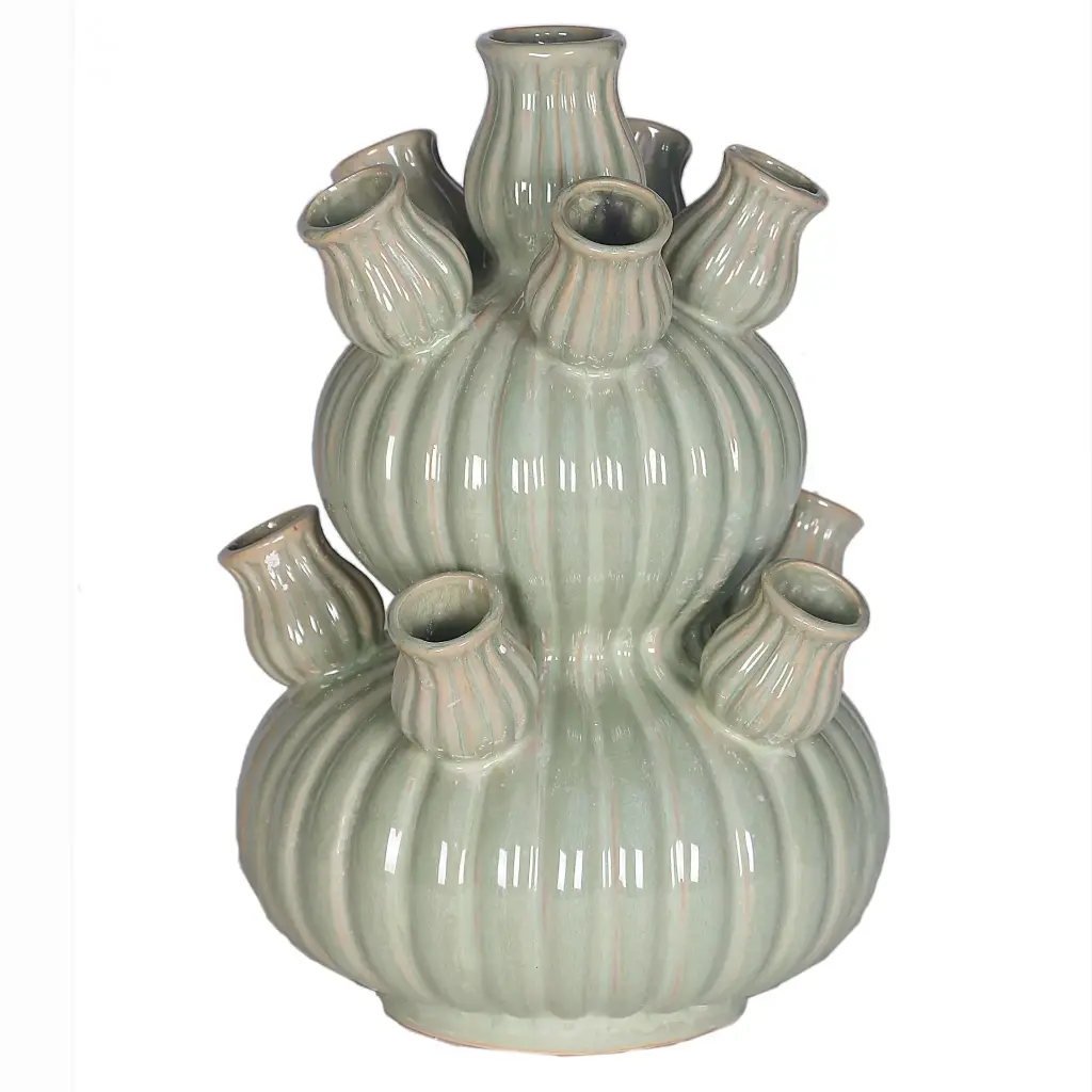 Vase Darwin ceramic Ø41x62 cm green