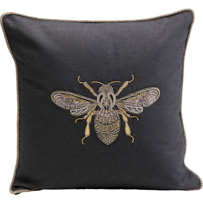[55237] Cushion Glitter Bee 40x40cm set 2