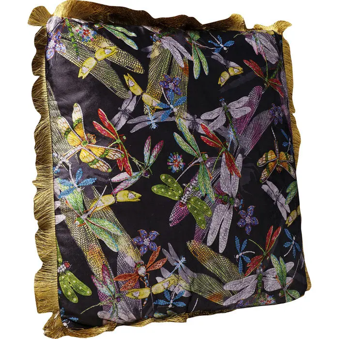 [61697] Cushion Tropical Garden Fringe 45x45cm