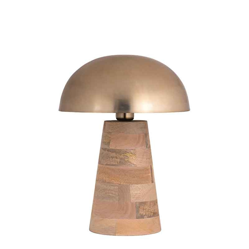 LAMP 'PEYO' MANGO + SHADE GOLD MATT D31x41h