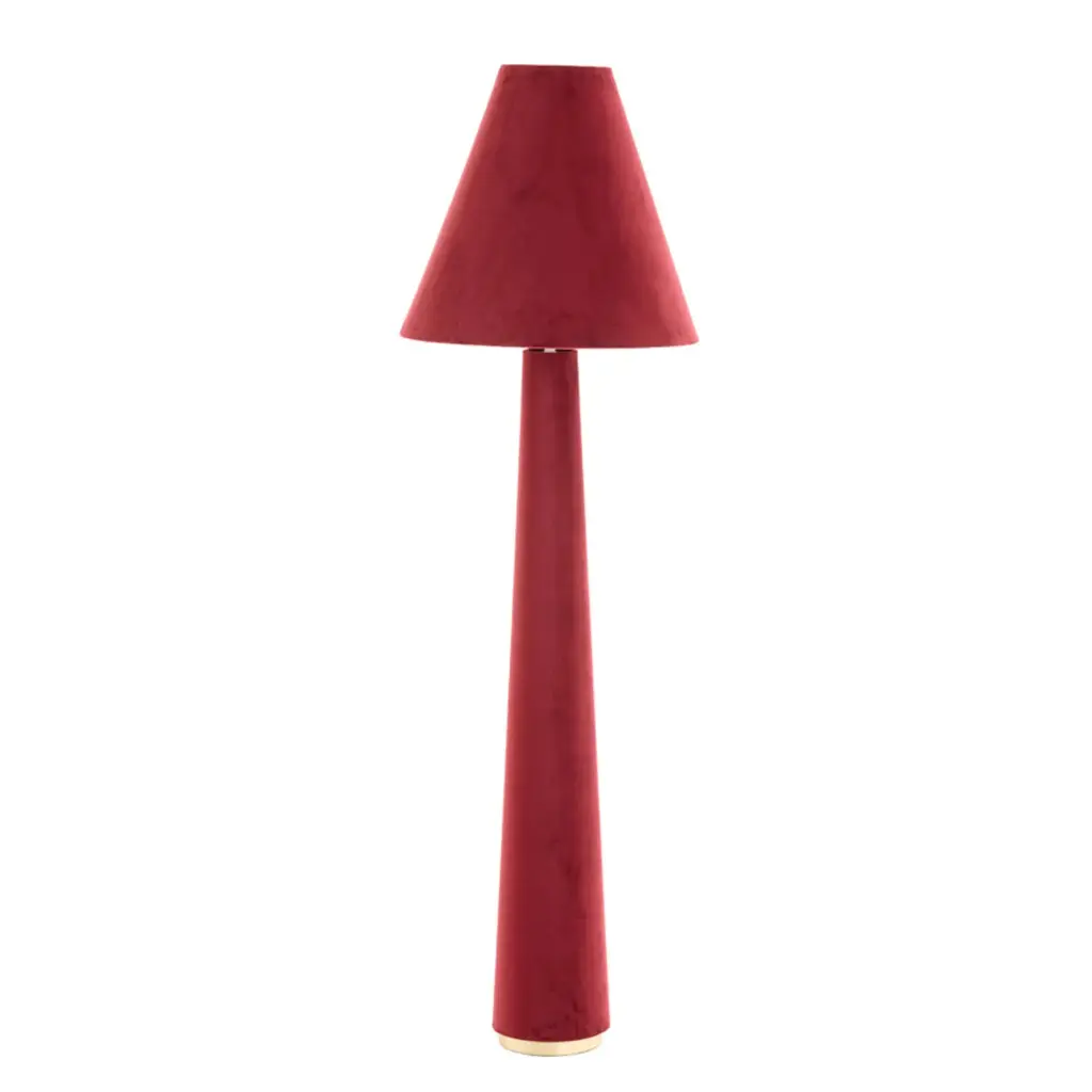 [1891617] Floor lamp Ø50x168 cm DEVIA velvet burgundy