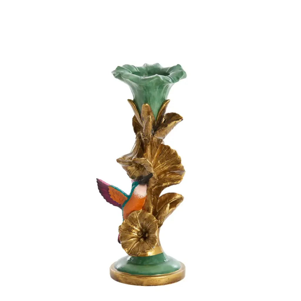 [6075881] Candle stick 11x10x28,5 cm LAMOS emerald-bronze