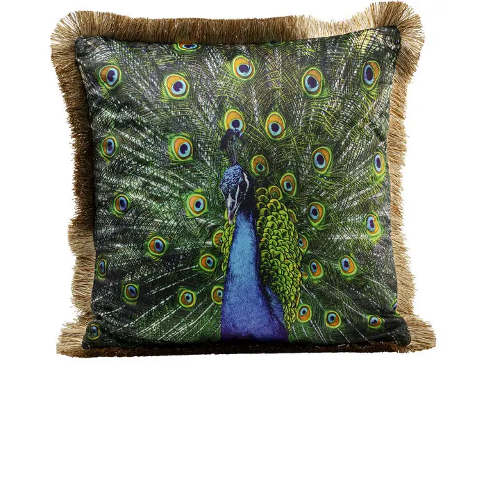 [57650] Cushion Peacock 45x45cm