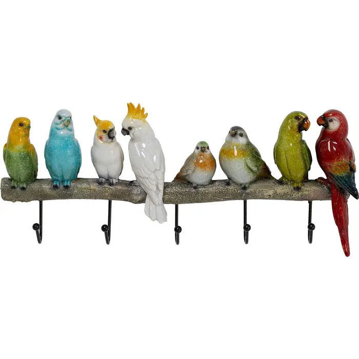 Coat Rack Exotic Birds 24x55x6 cm