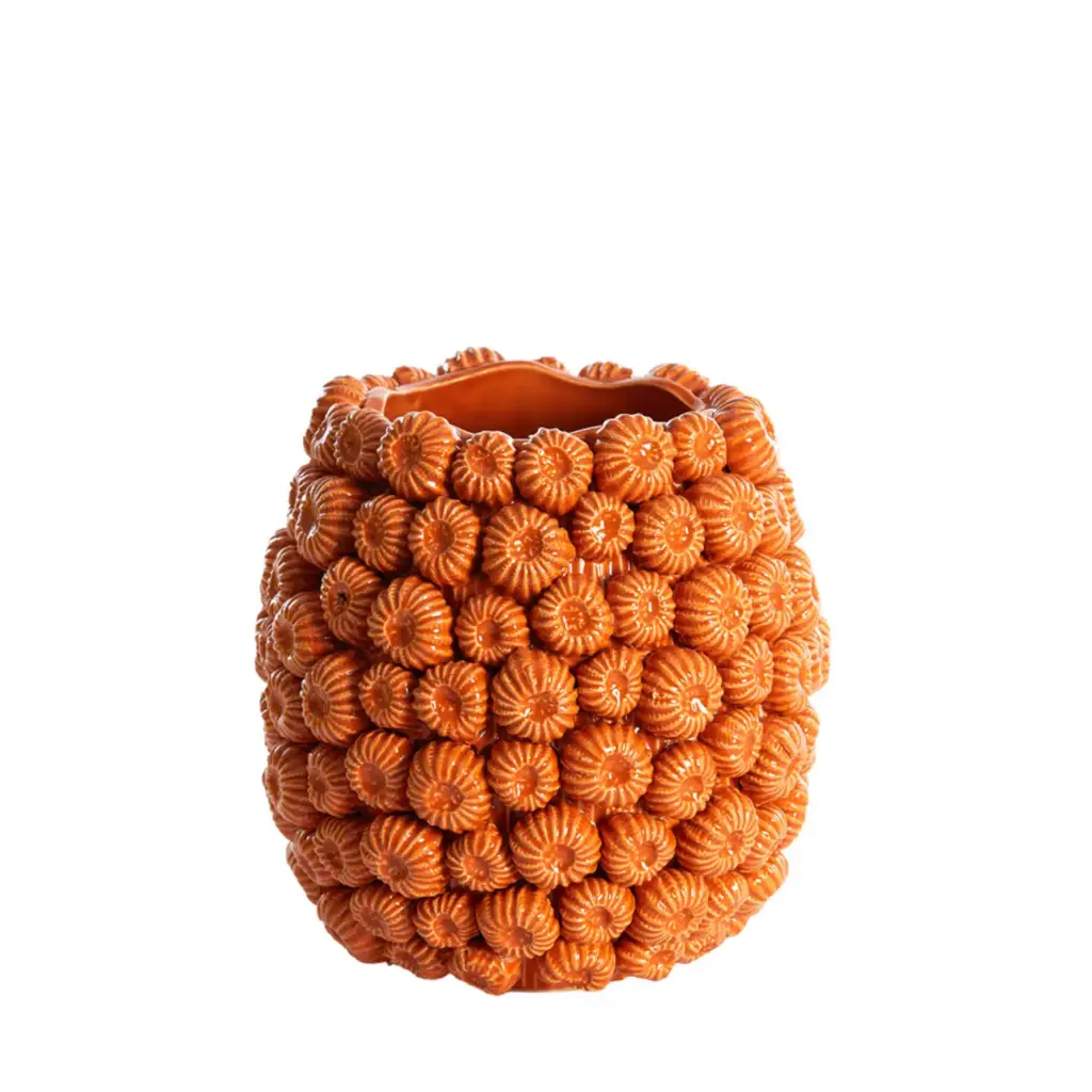 Vase deco Ø26x26 cm FALIRO ceramics orange
