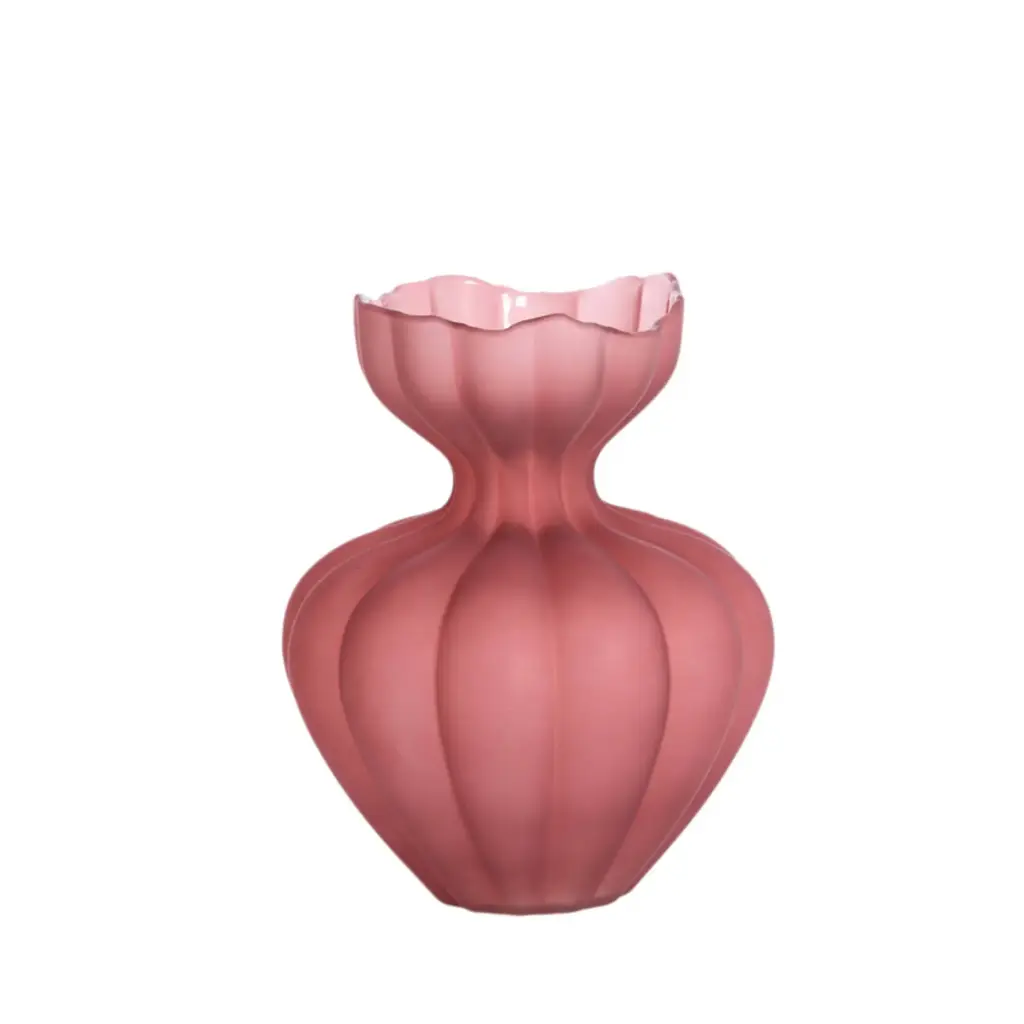 [5750079] Vase Ø26x32 cm VARENNA glass matt red