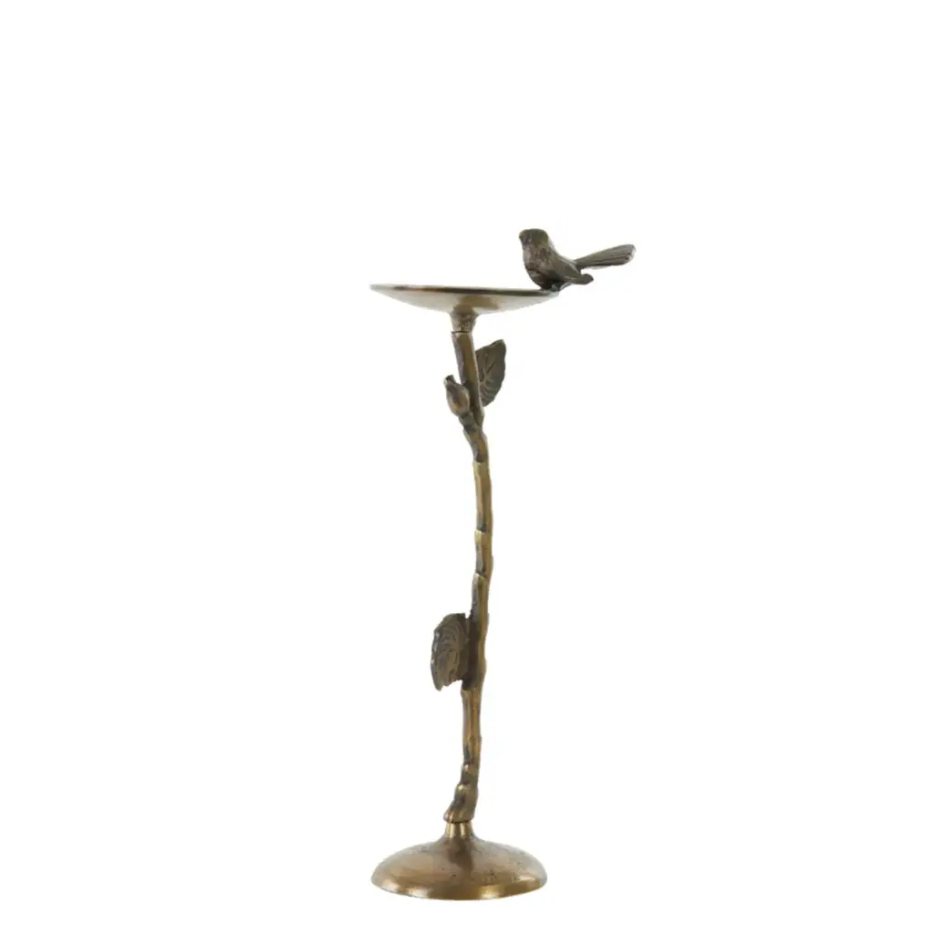 [6054518] candle holder 18x11,5x40 cm BIRD antique bronze