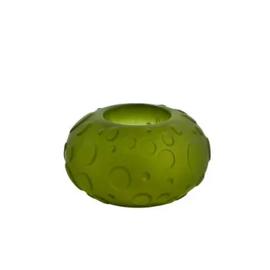 Tealight Ø10x6 cm FINLEY glass matt light green