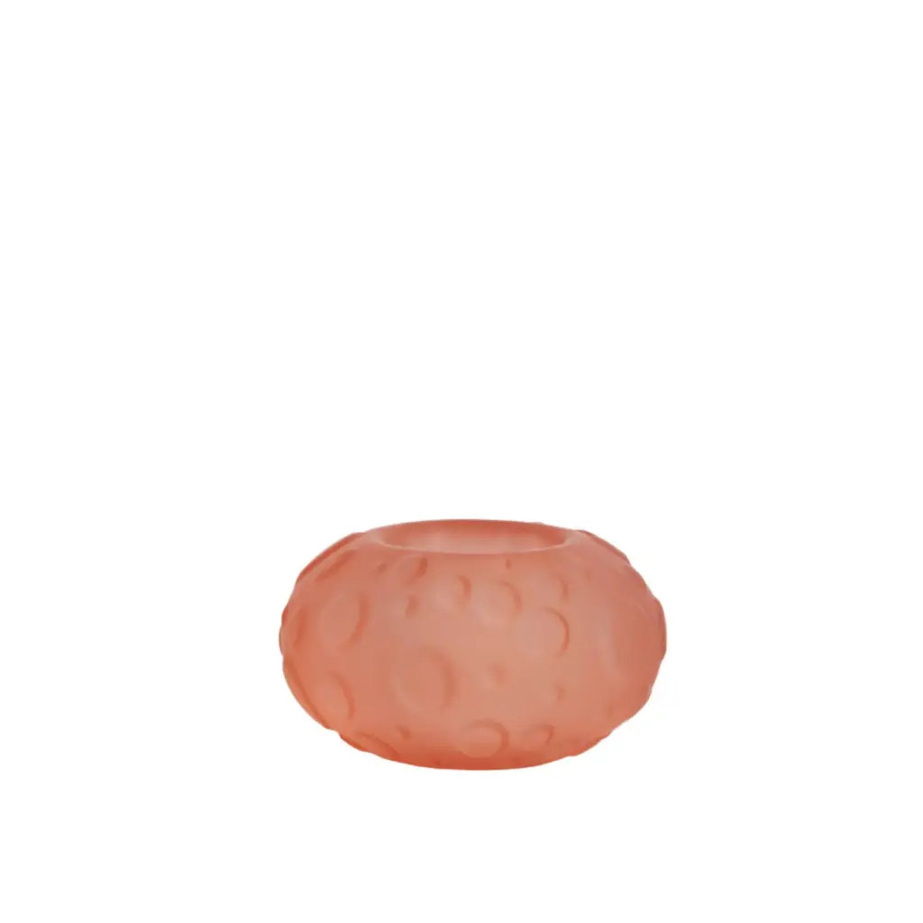 Tealight Ø10x6 cm FINLEY glass matt light pink