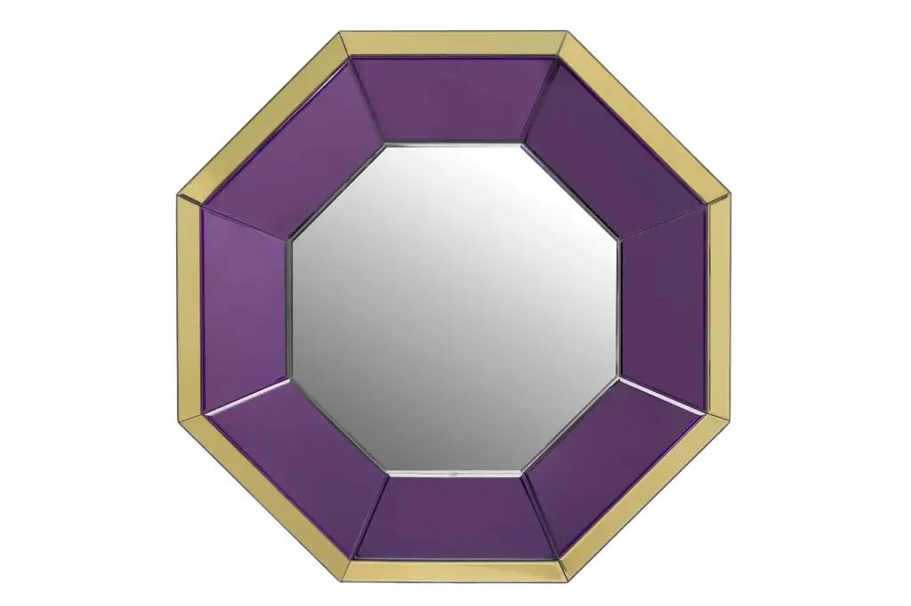 [627144] VIDAR YELLOW PURPLE WALL MIRROR 80x5x80 CM