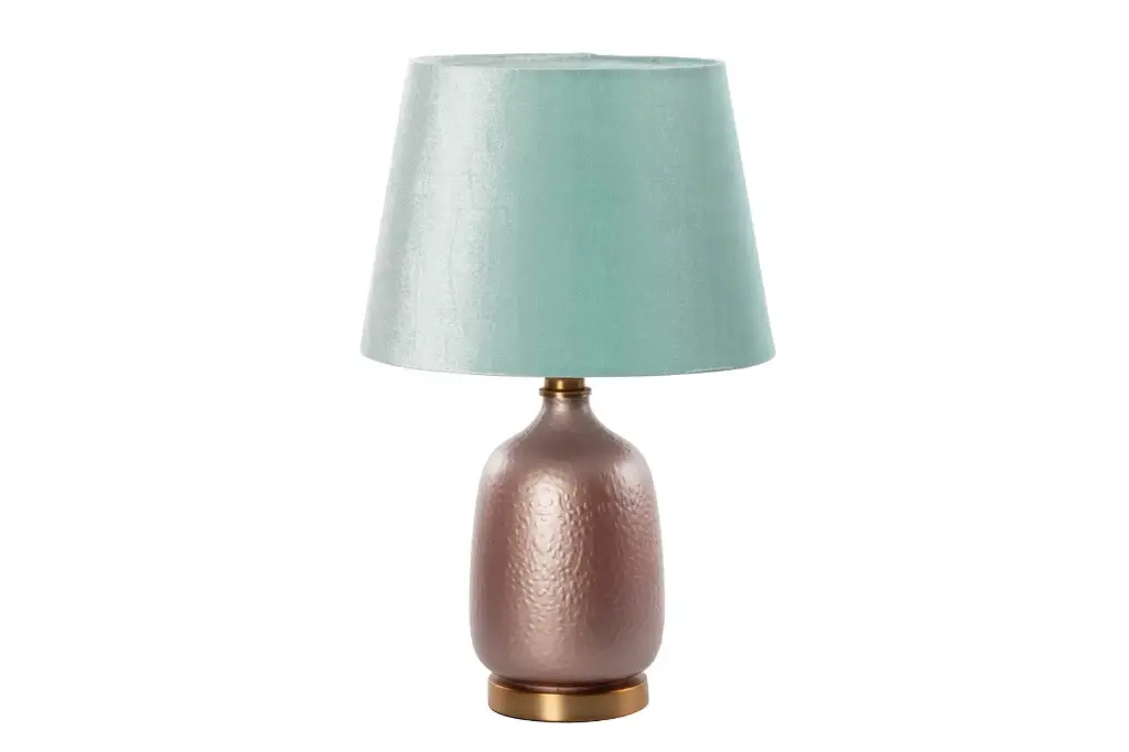 [046217] GLASS TABLE LAMP 30x30x58 CM
