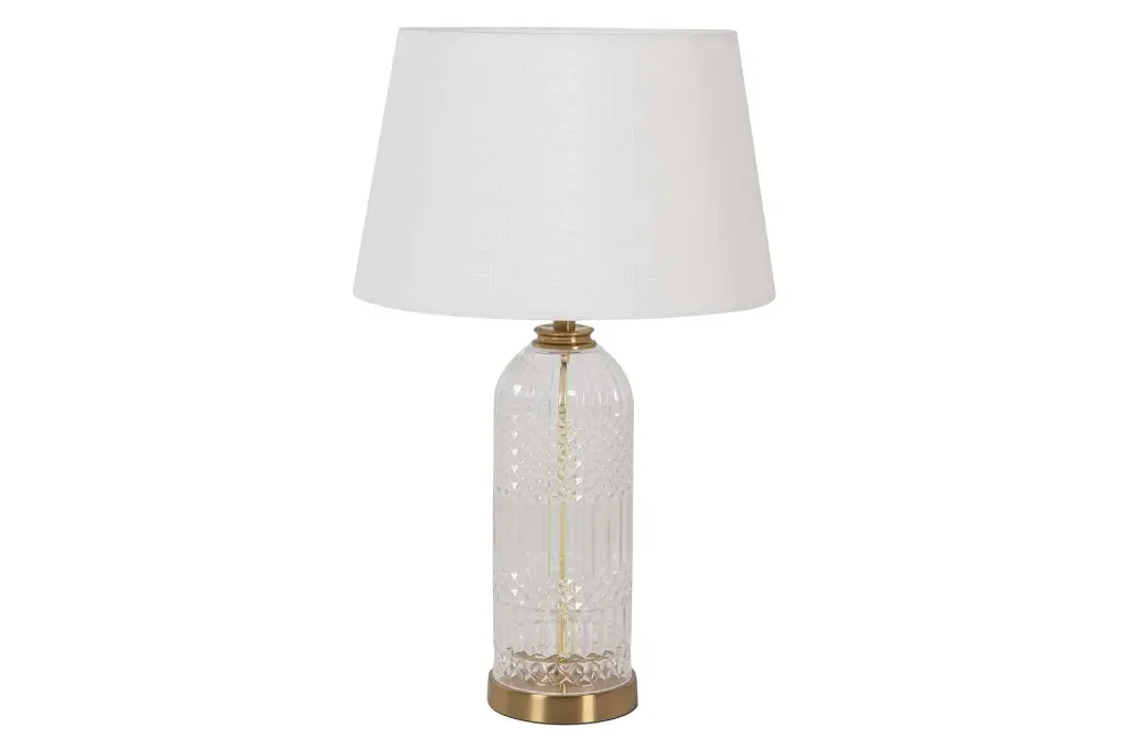 GLASS METAL TABLE LAMP 38x38x62 CM