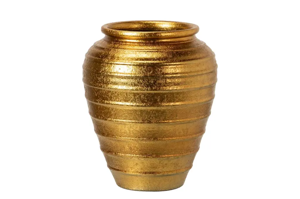 GOLDEN CERAMIC VASE 36x36x43 CM