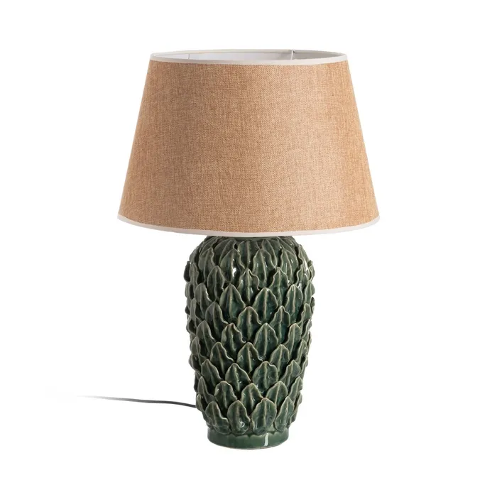 TABLE LAMP LEAVES GREEN CERAMIC LIGHTING 40 X 40 X 60 CM