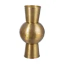 VASE OLD- GOLD METAL DECORATION 25,40 X 25,40 X 50,80 CM
