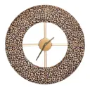 CLOCK LEOPARDO FABRIC-METAL DECORATION 48 X 3,50 X 48 CM
