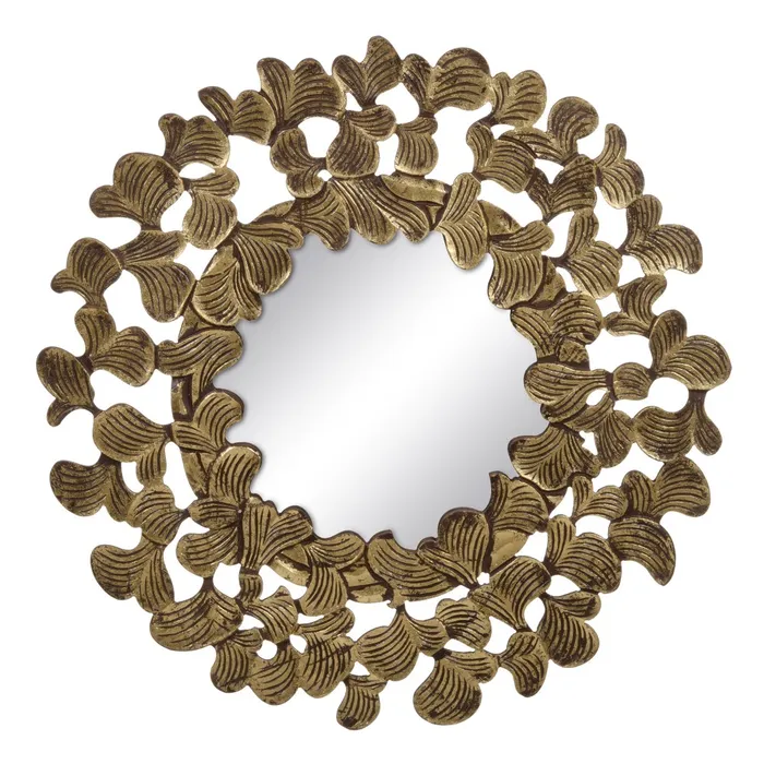MIRROR GOLD MDF- DECORATION 90 X 3 X 90 CM
