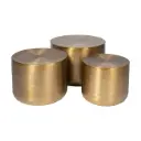 S/3 SIDE TABLE OLD- GOLD METAL 58,50 X 58,50 X 41,90 CM