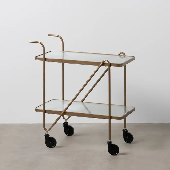 [5239843] CAMARERA FURNITURE WHEELS GOLD 61 X 40 X 70 CM