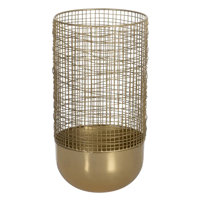 VASE GOLDEN IRON DECORATION 21 X 21 X 40 CM