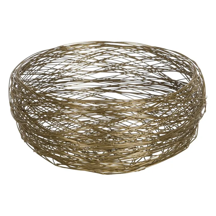 [609888] BOWL GOLDEN STAINLESS STEEL DECORATION 34 X 34 X 16 CM