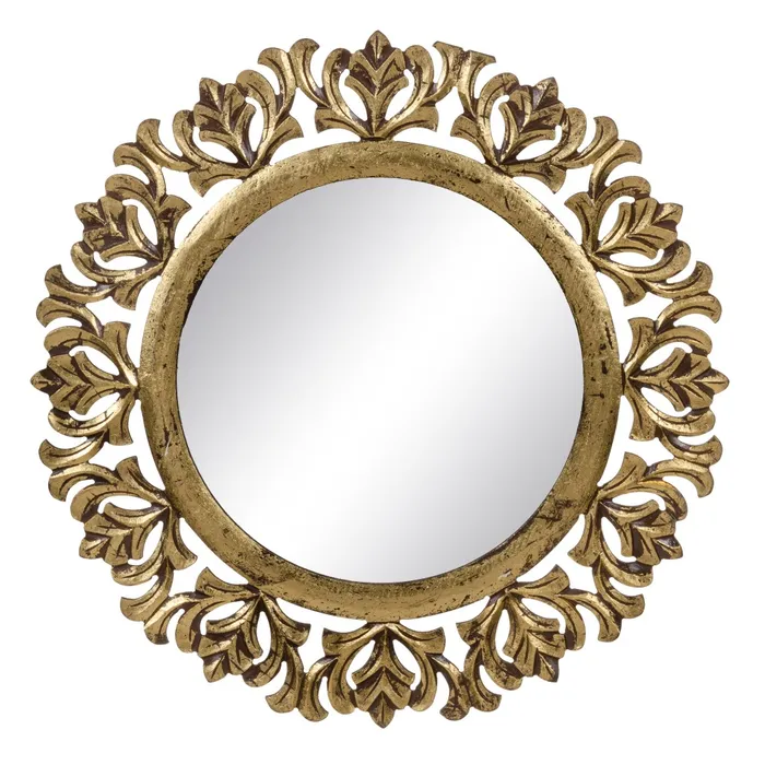 MIRROR GOLD MDF- DECORATION 76 X 1,75 X 76 CM