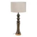 TABLE LAMP BRONZE FABRIC-METAL LIGHTING 41 X 41 X 88,50 CM
