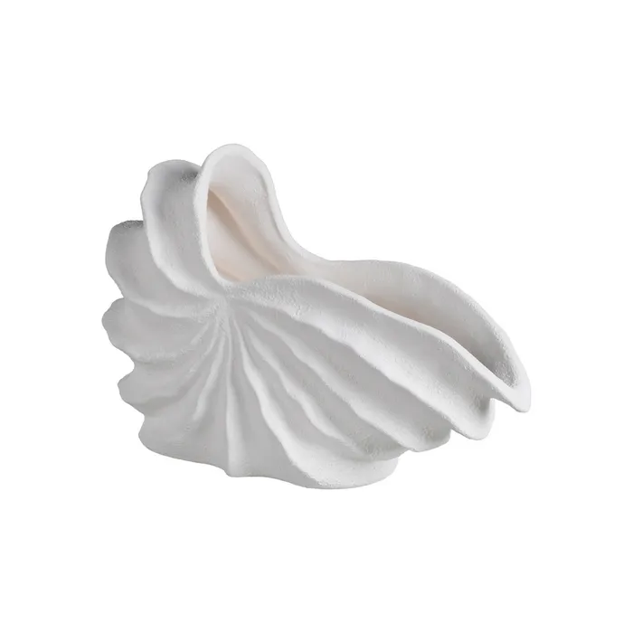 VASE WHITE MUD DECORATION 38 X 14 X 23 CM
